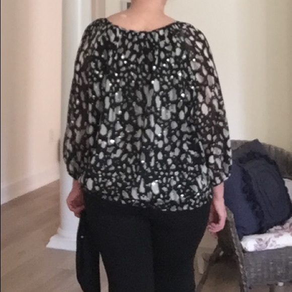 Gorgeous going out top, sparkly party blouse m/l - Picture 13 of 16